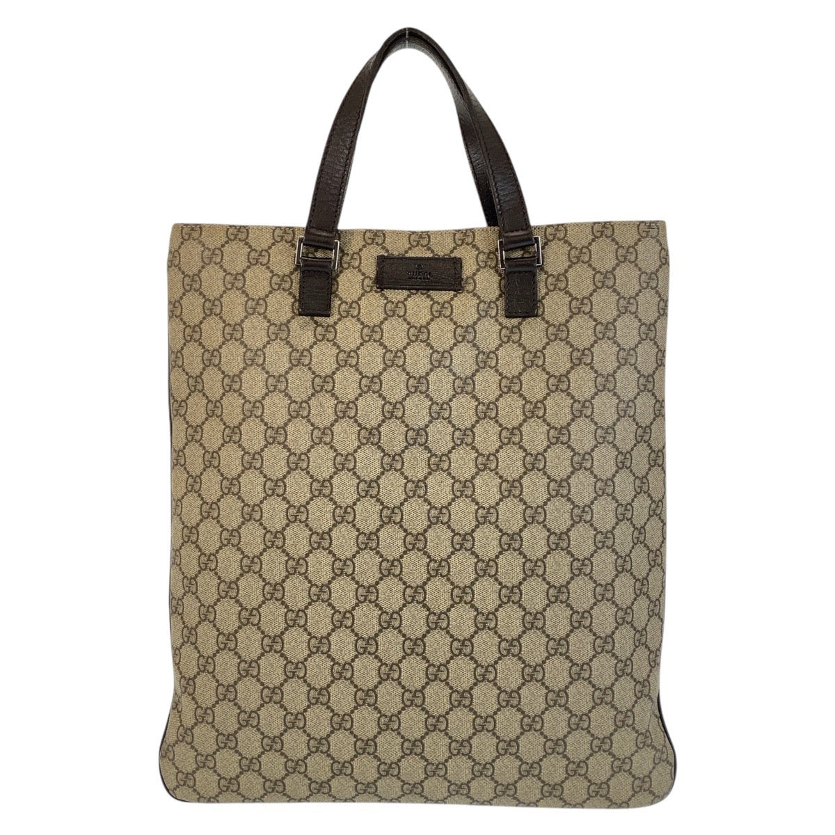 GUCCI Tote Bag 131258 GG Supreme canvas, leather Beige brown Tote Bag Women Used