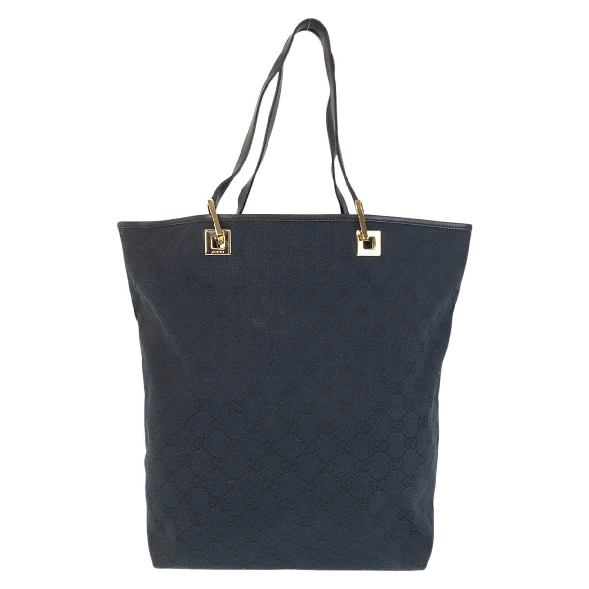 GUCCI Tote Bag 002 1098 GG canvas, leather Black GoldMetal Tote Bag Shoulder Bag Women Used