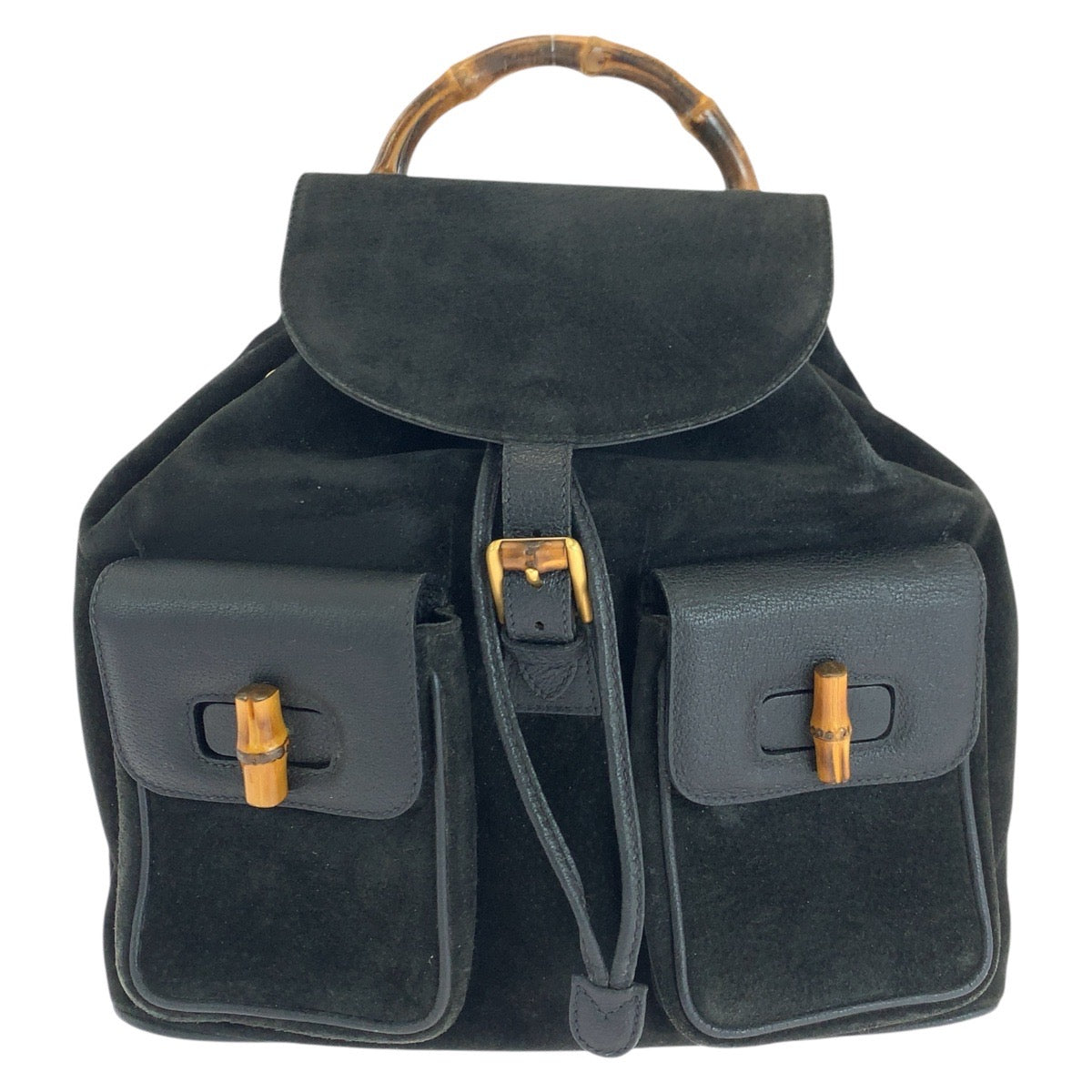 GUCCI Backpack 003 2058 0016 Suede, Leather black Backpacks & Daypacks Backpacks Bamboo Women Used