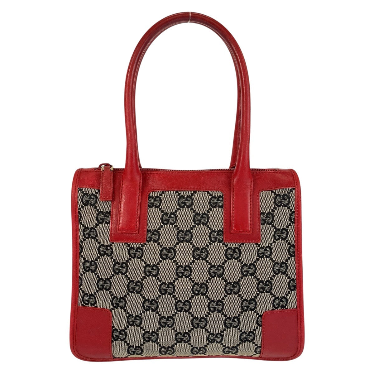 GUCCI Tote Bag 000 0856 GG canvas, leather Red beige Tote Bag Women Used