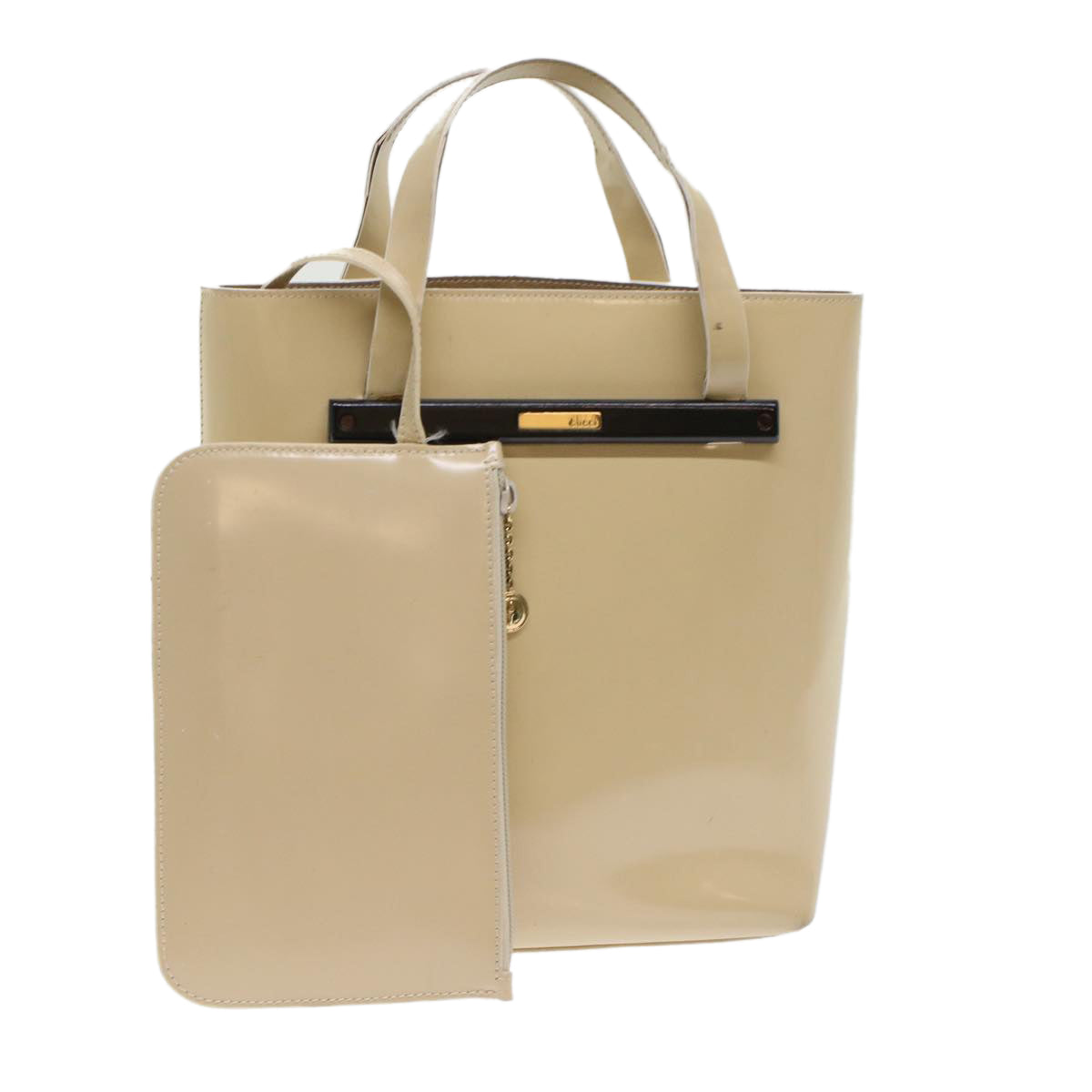 GUCCI Hand Bag Patent leather Beige 45916