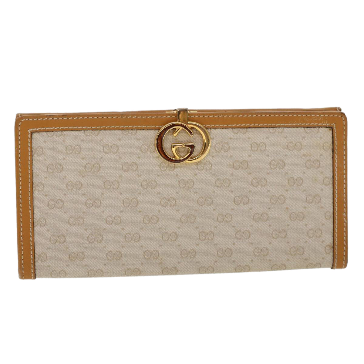 GUCCI Micro GG Canvas Long Wallet Beige 035.03.0285 47667