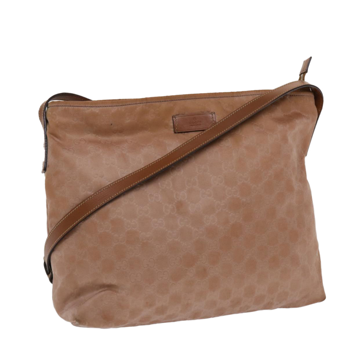 GUCCI GG Canvas Shoulder Bag Nylon Pink Brown 49073