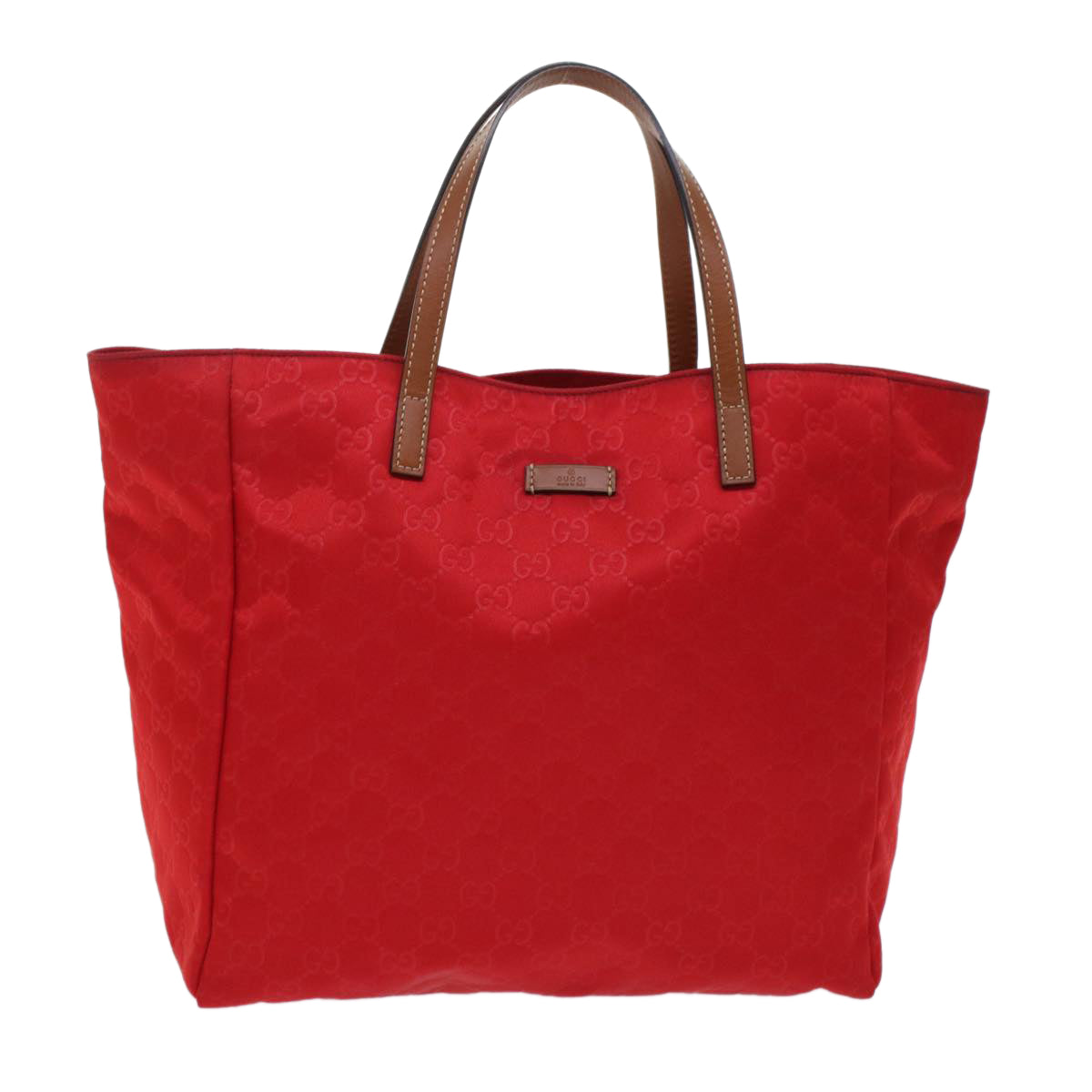 GUCCI GG Canvas Hand Bag Red 282439 49409