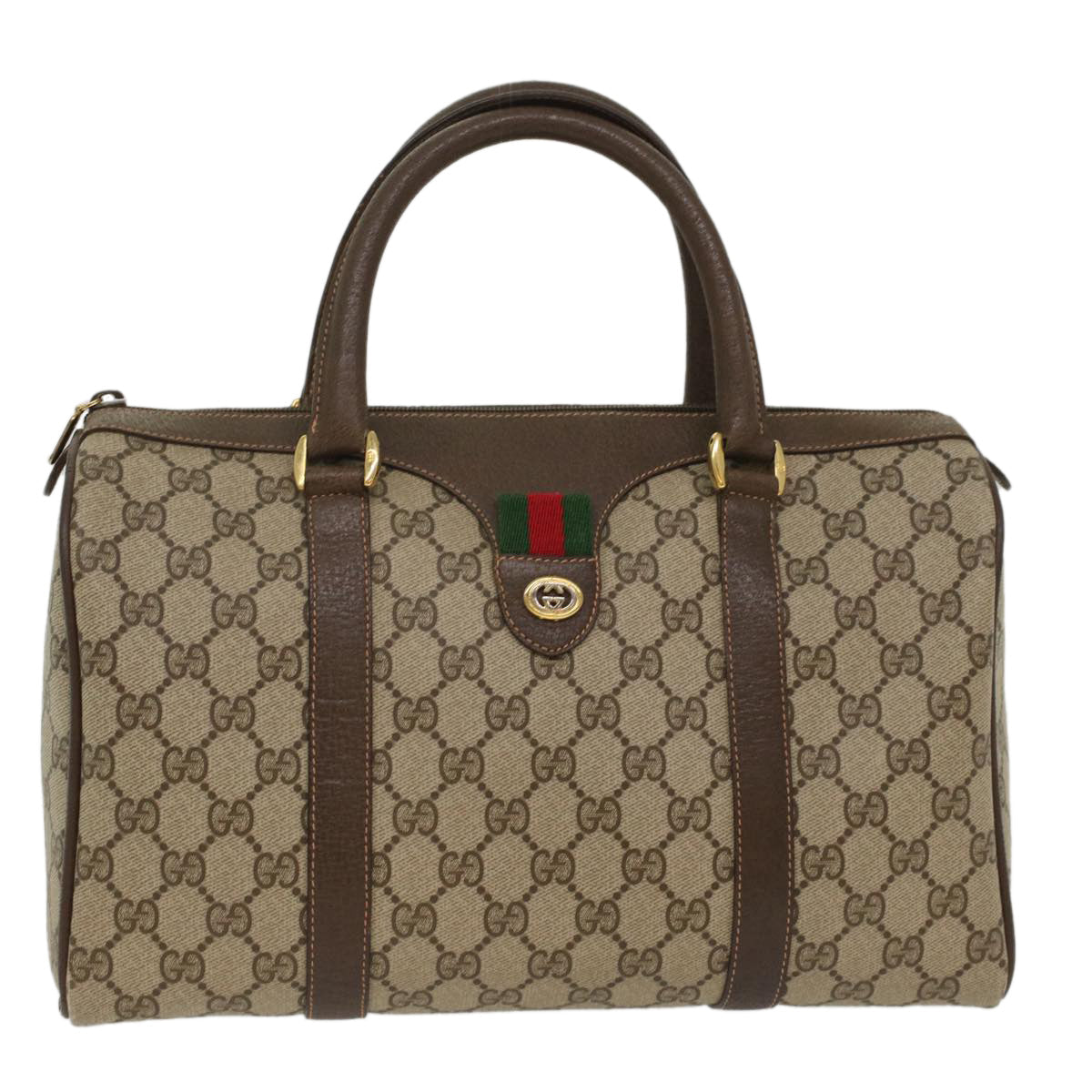 GUCCI GG Canvas Web Sherry Line Hand Bag Beige Red Green 40.02.007 49929