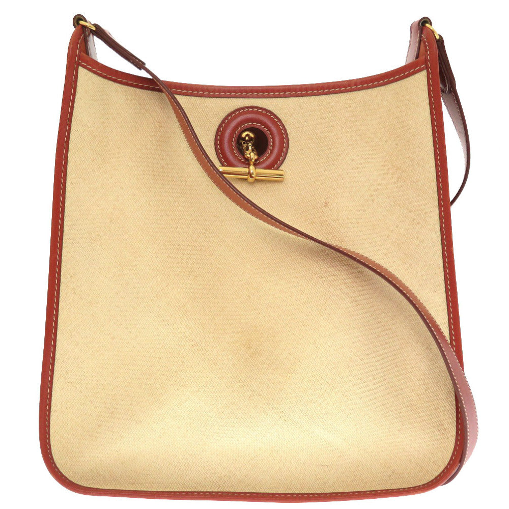 HERMES Shoulder Bag straw beige Vespa PM Women Used