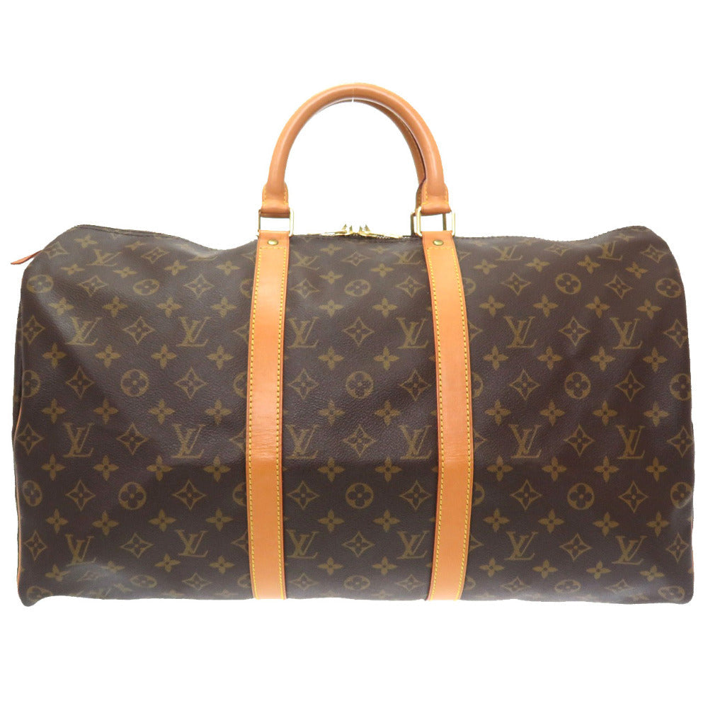 LOUIS VUITTON Boston Duffel bag M41426 Monogram canvas Brown Monogram Keepall 50 mens Used