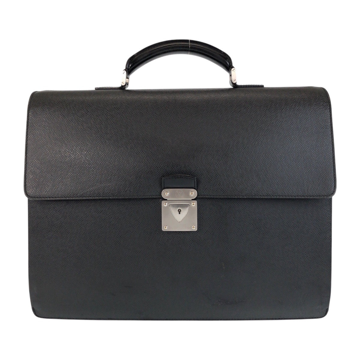 LOUIS VUITTON Business bag M31052 leather Ardoise Black SilverMetal Business bag briefcase Taiga Robusto 1 mens Used