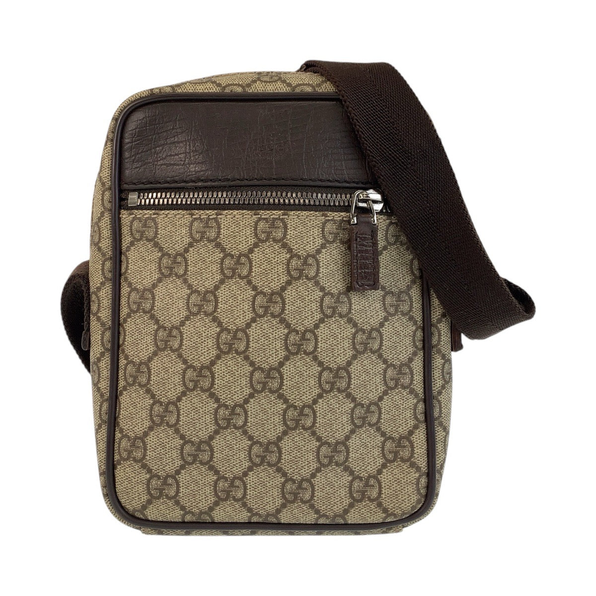 GUCCI Shoulder Bag 101680 GG Supreme canvas, leather Beige brown Shoulder Bag pochette Women Used