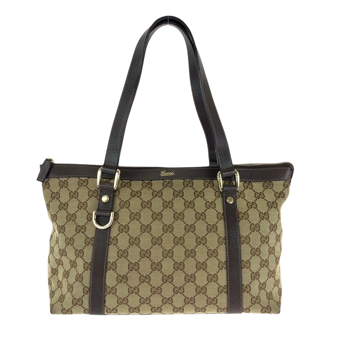 GUCCI Tote Bag 141470 GG canvas Brown beige Tote Bag Shoulder Bag Women Used