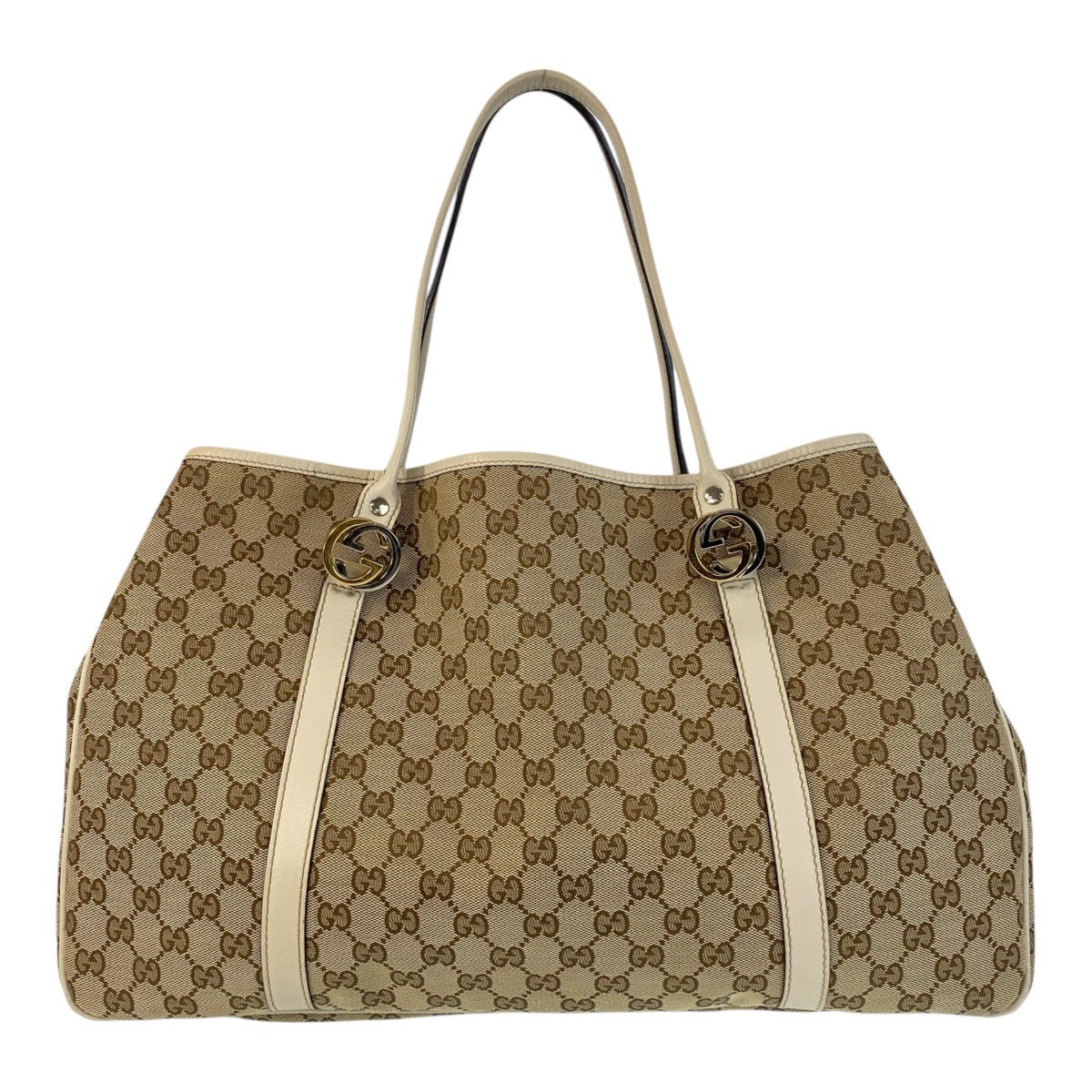GUCCI Tote Bag 232956 GG canvas, leather beige Tote Bag Shoulder Bag Women Used
