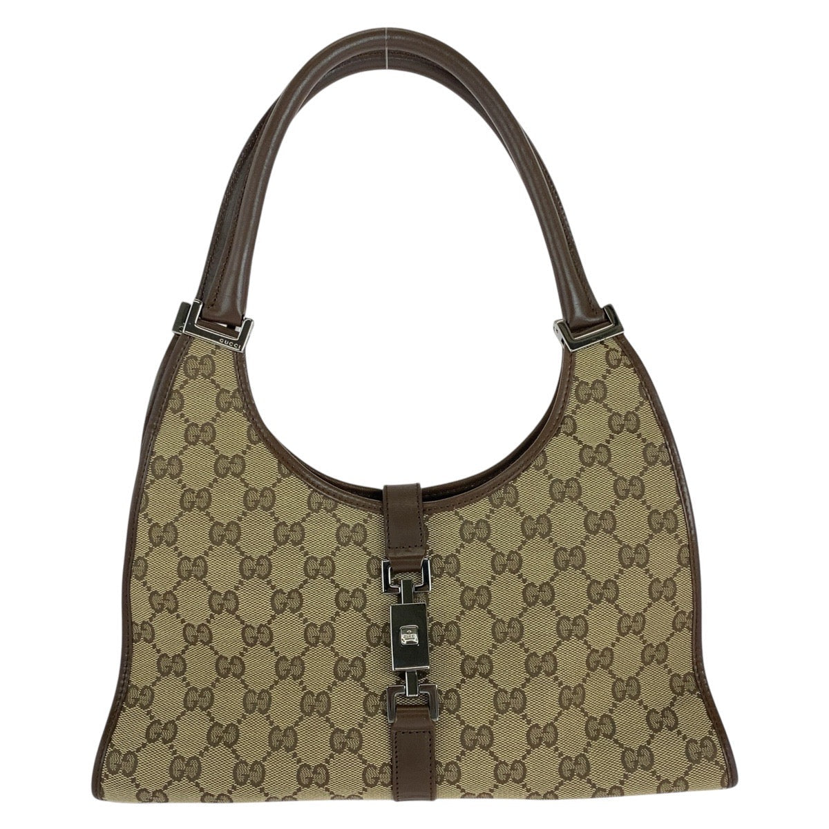 GUCCI Shoulder Bag 0021067 GG canvas, leather Beige brown Jackie Women Used