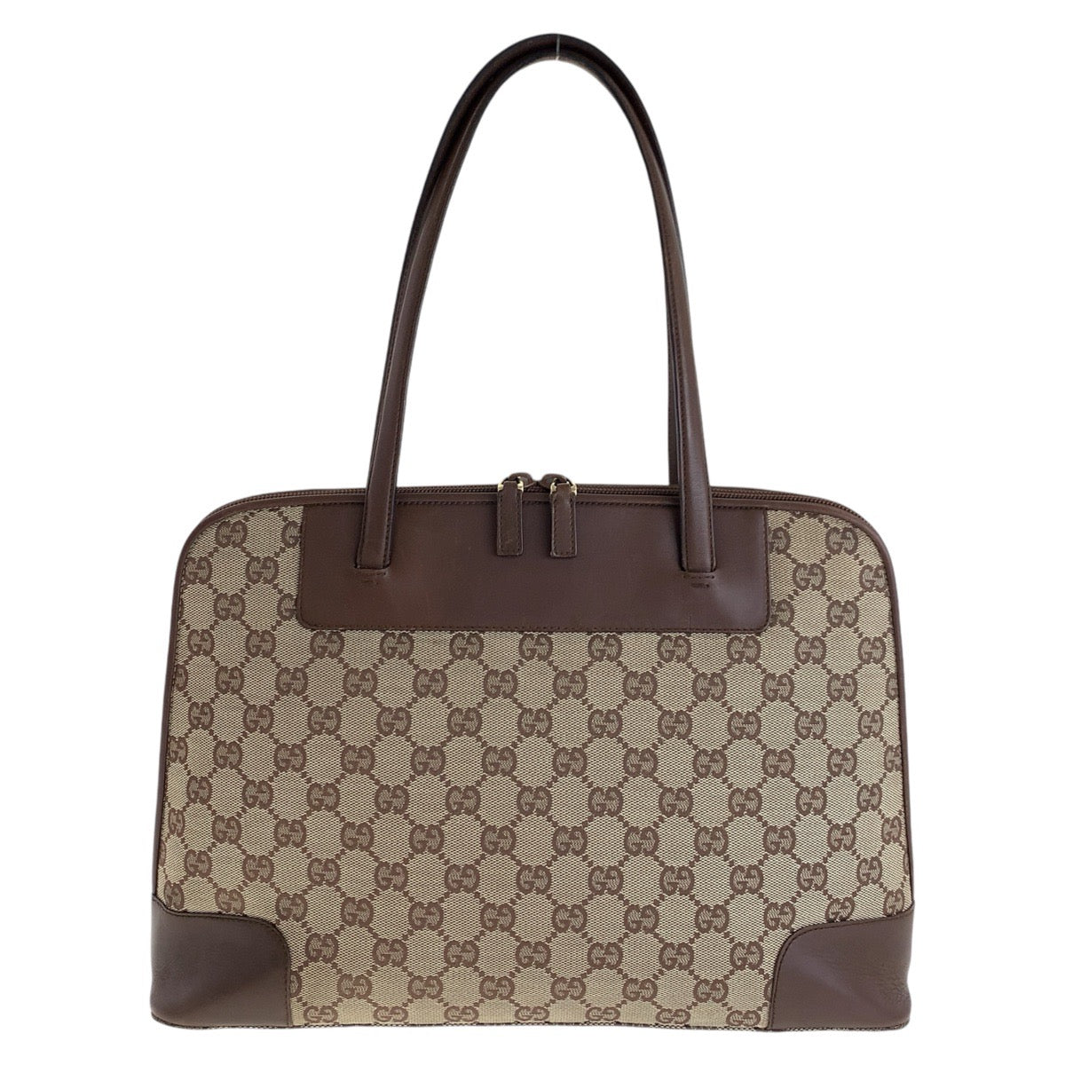 GUCCI Tote Bag 002 1122 GG canvas, leather Brown Gold Metal Tote Bag Shoulder Bag Unisex Women Used