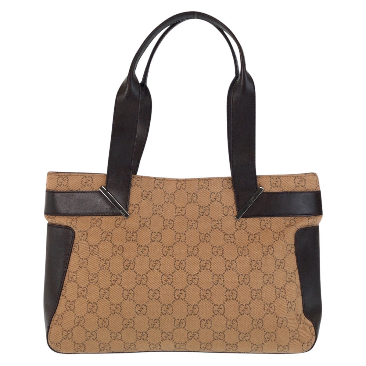 GUCCI Tote Bag 73983 GG canvas, leather Beige brown Tote Bag Shoulder Bag Women Used