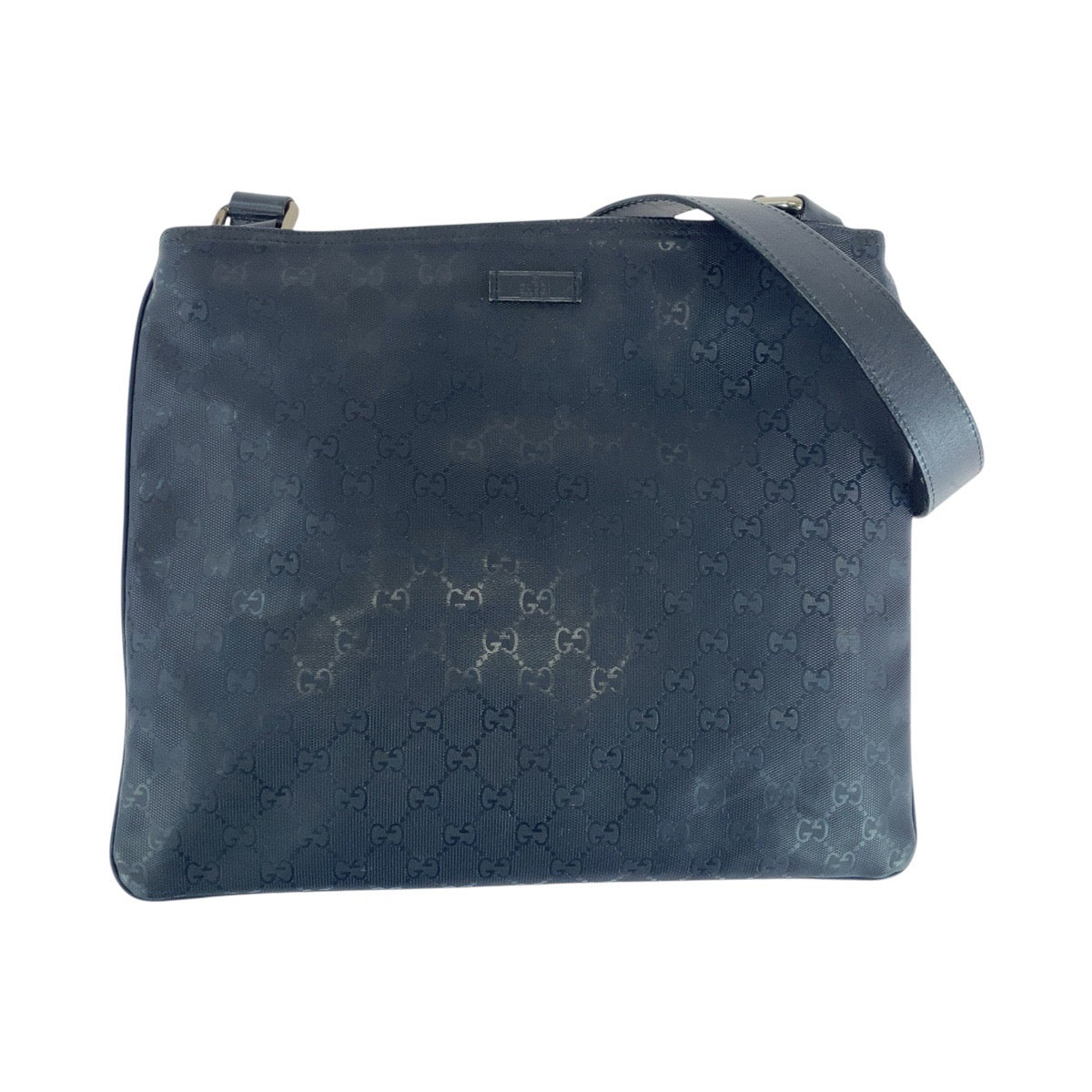 GUCCI Shoulder Bag 201446 GG canvas, leather Black SilverMetal Shoulder Bag Pochette Unisex GG implementation Women Used