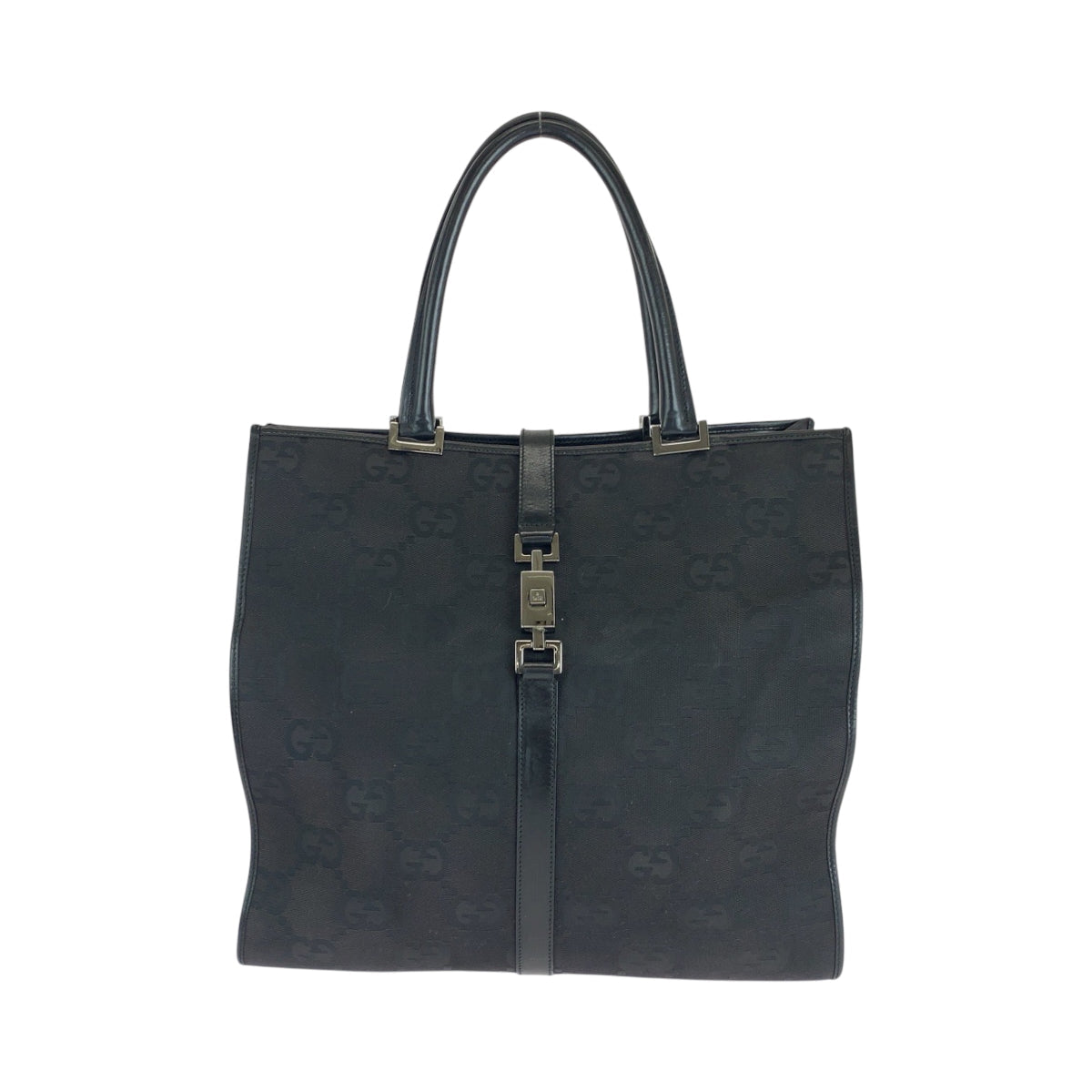 GUCCI Tote Bag 002 1064 GG canvas black Tote Bag handbag Jackie Women Used