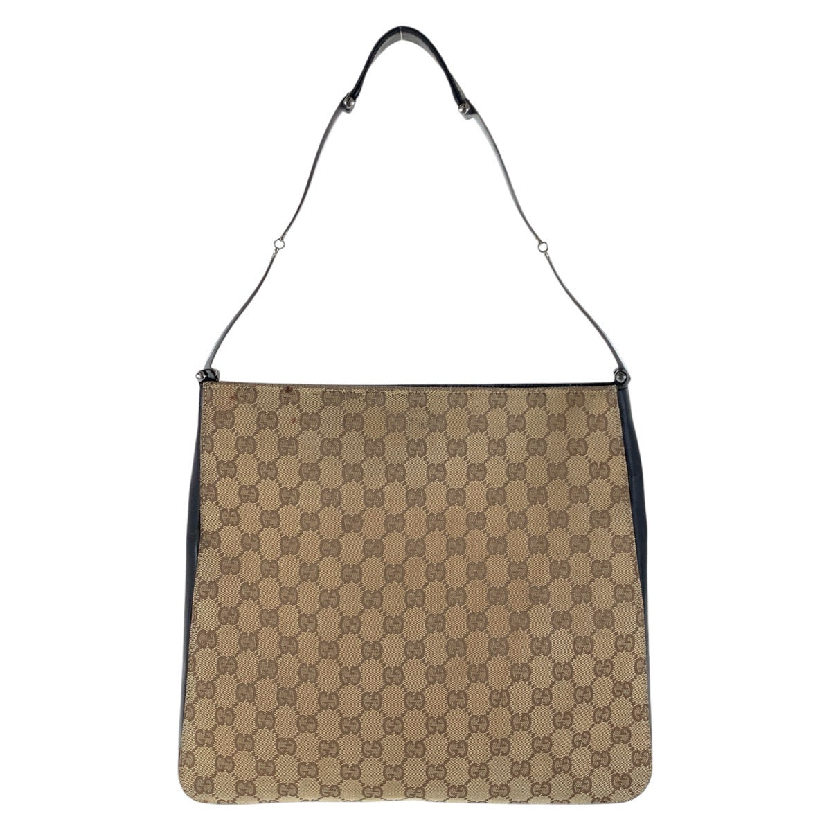 GUCCI Shoulder Bag 001 3181 GG canvas, leather Brown Silver Metal Women Used