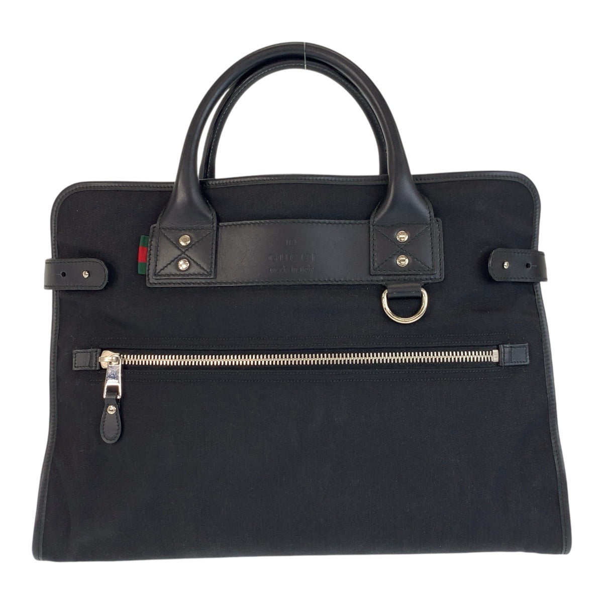 GUCCI Business bag 246410 Nylon, Leather black Business bag briefcase Sherry line mens Used