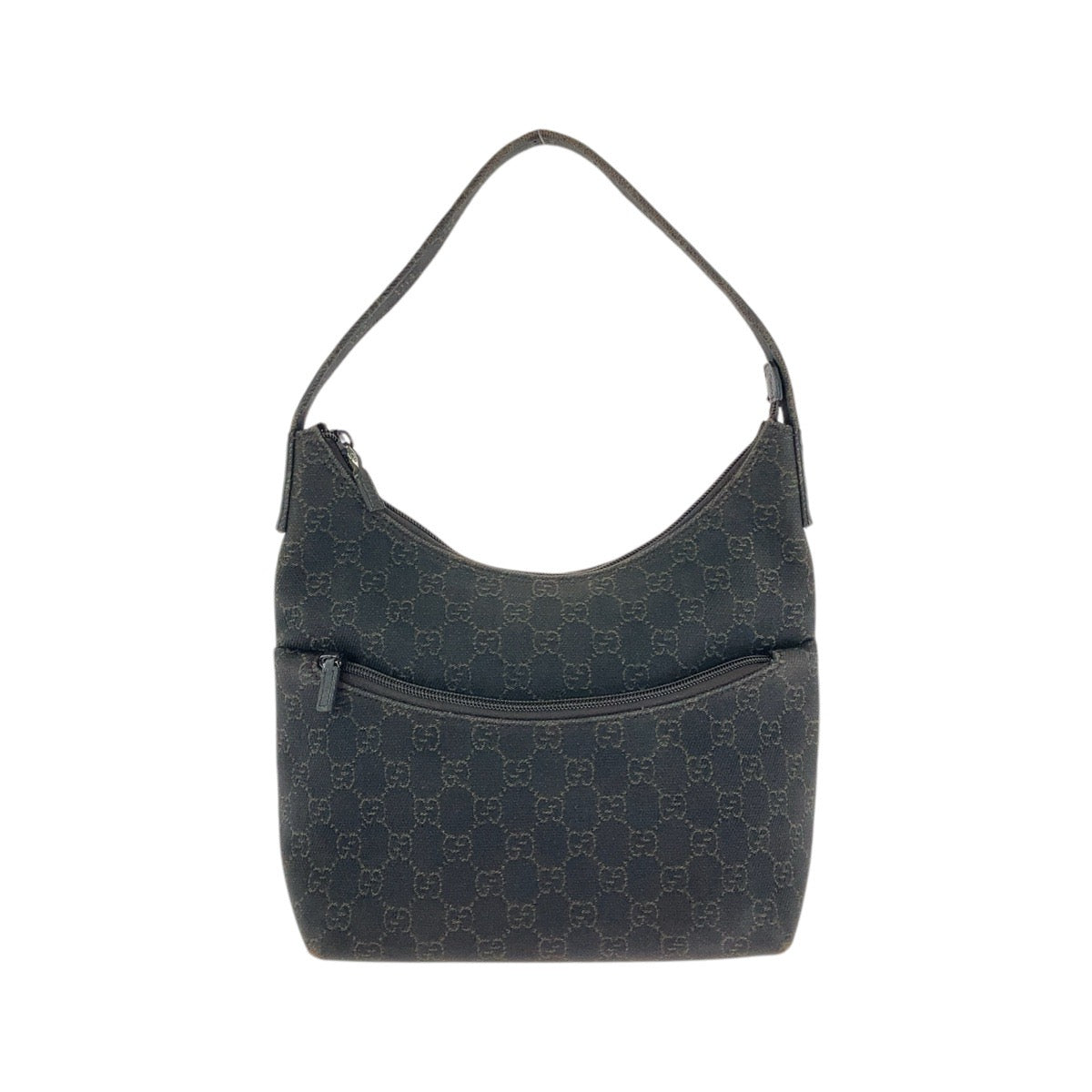GUCCI Shoulder Bag 105649 GG canvas, leather Brown Black SilverMetal Shoulder Bag Hobo Women Used