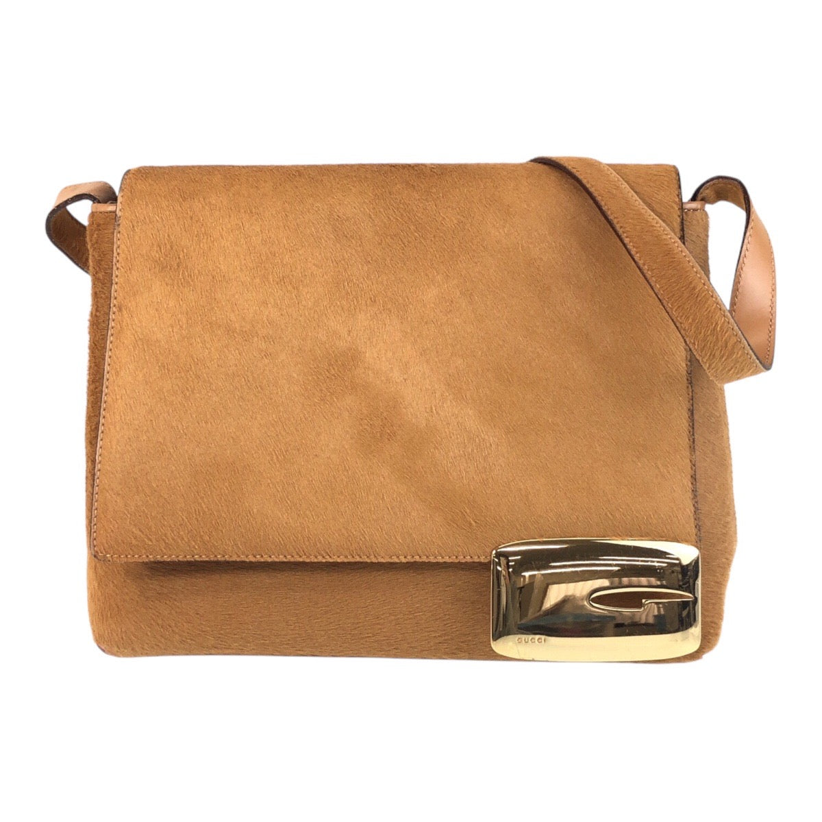 GUCCI Shoulder Bag 001 3444 1812 Harako Camel Gold Metal Women Used