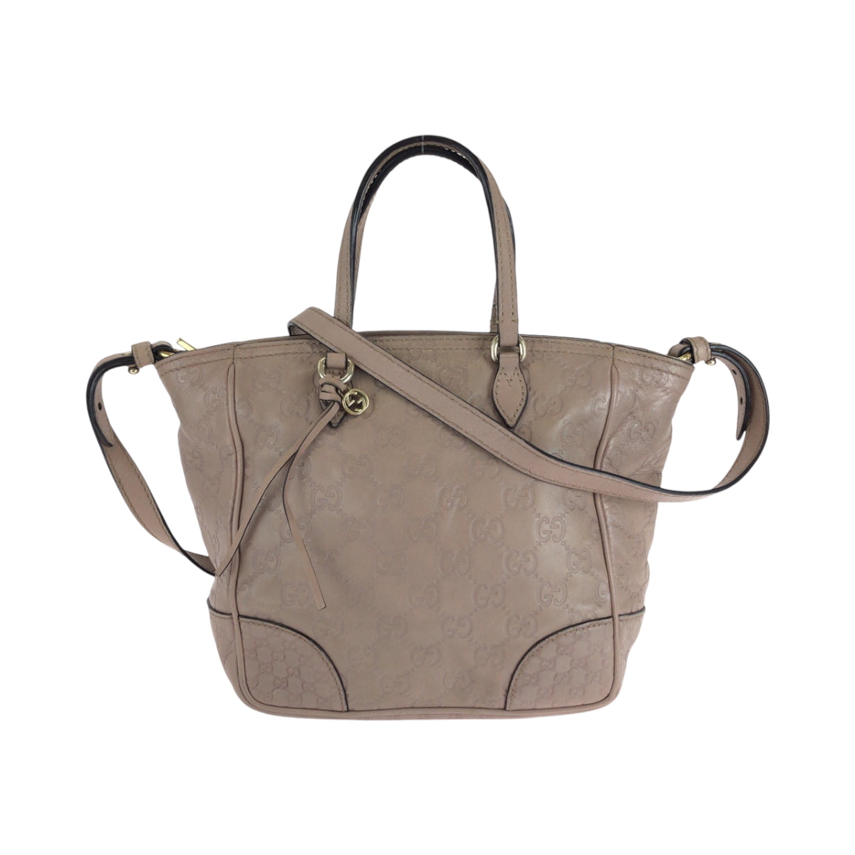GUCCI Shoulder Bag 353132 leather pink Shoulder Bag Handbag 2way Guccisima Women Used