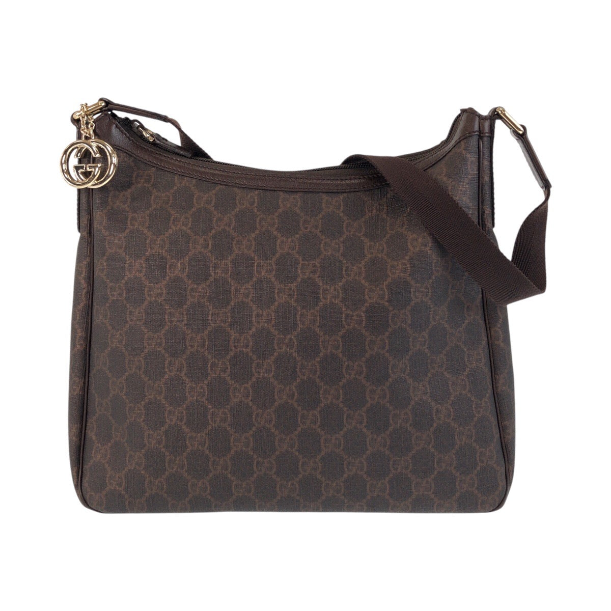 GUCCI Shoulder Bag 264219 GG Supreme Canvas Brown Gold Metal Shoulder Bag Messenger bag Women Used