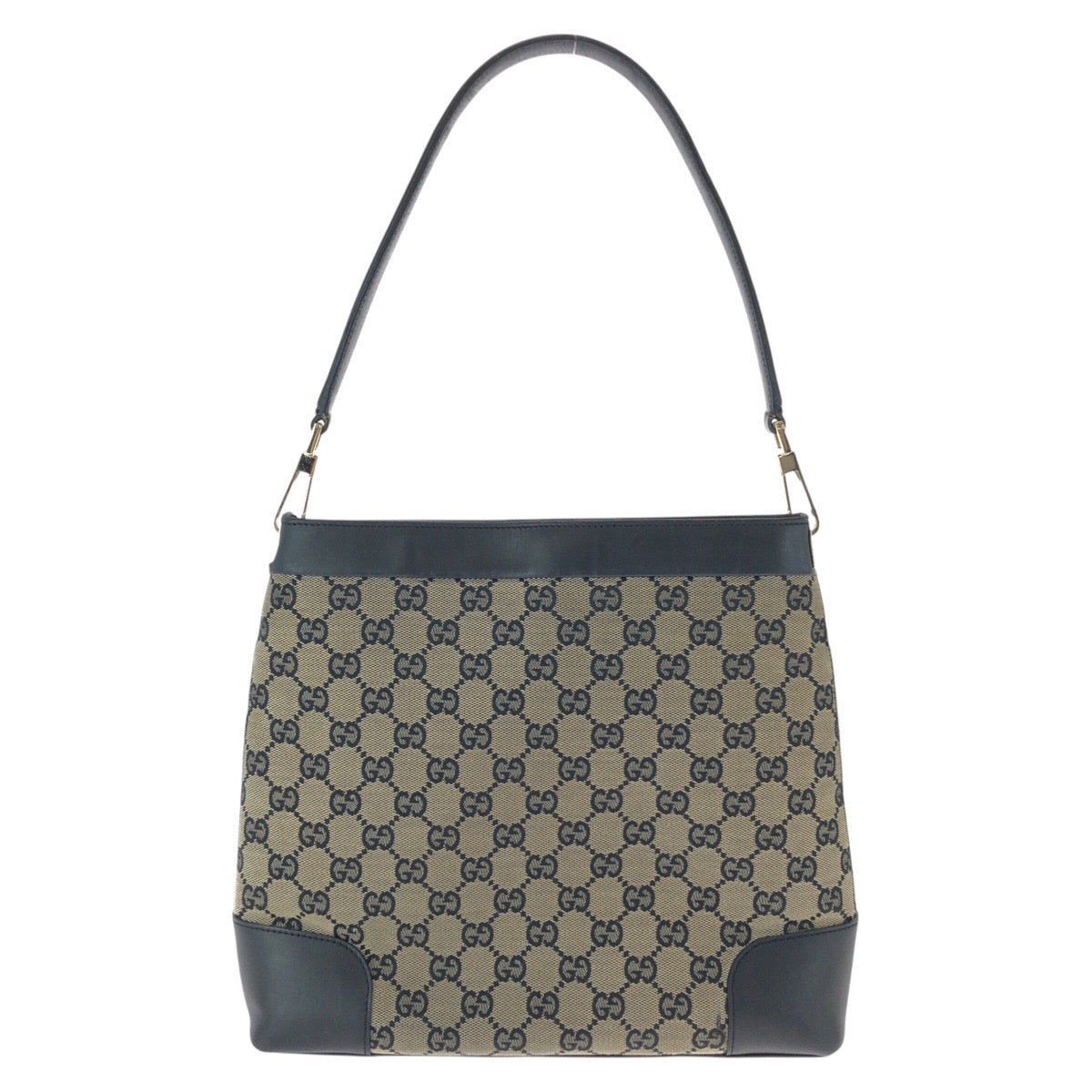 GUCCI Shoulder Bag 001 4231 GG canvas, leather black Women Used