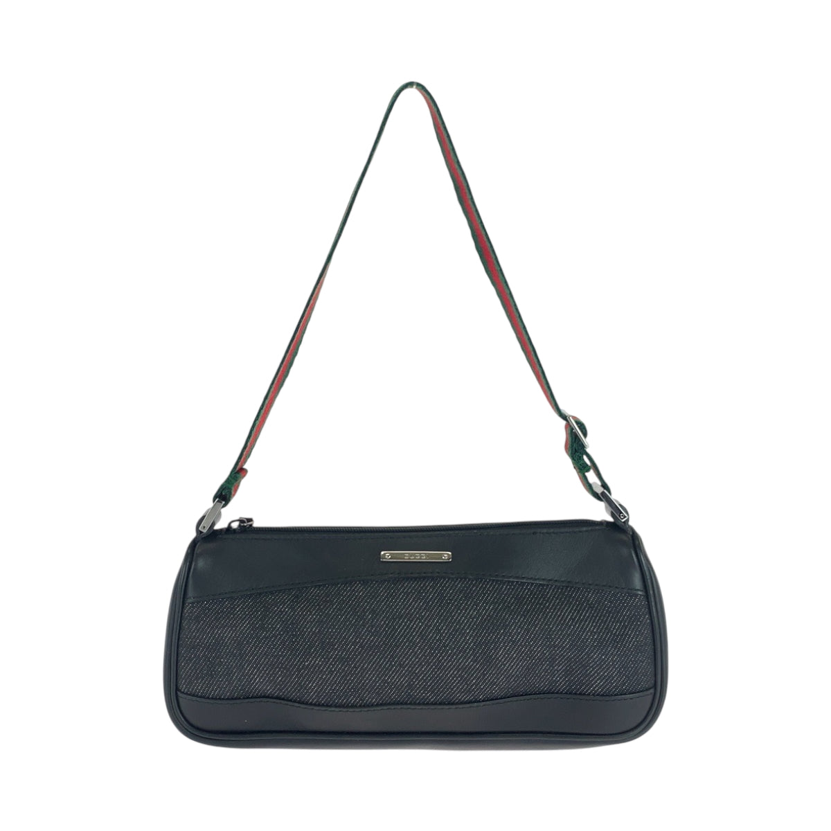GUCCI Handbag 92320 Canvas, Leather Black SilverMetal Handbag accessory pouch Sherry line Women Used