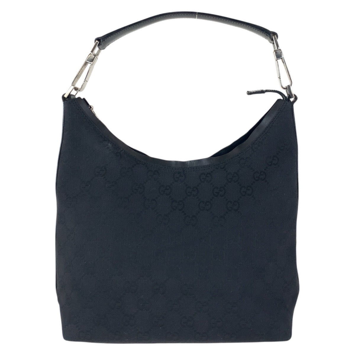 GUCCI Shoulder Bag 000 0602 GG canvas Black SilverMetal