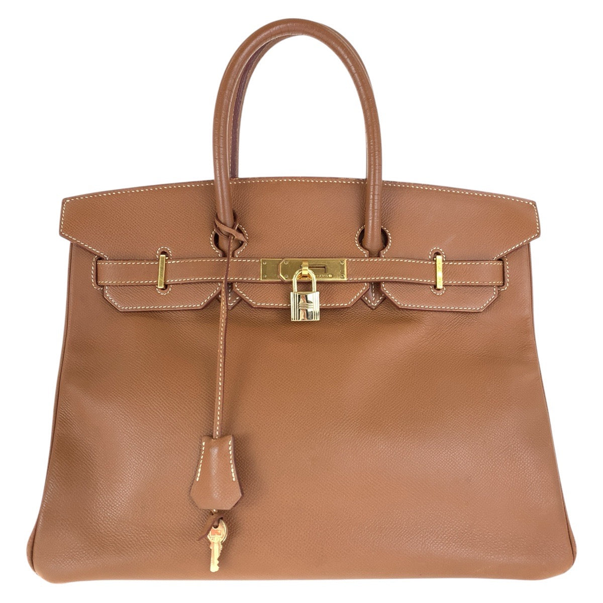 HERMES Handbag Courchevel caramel Birkin 35