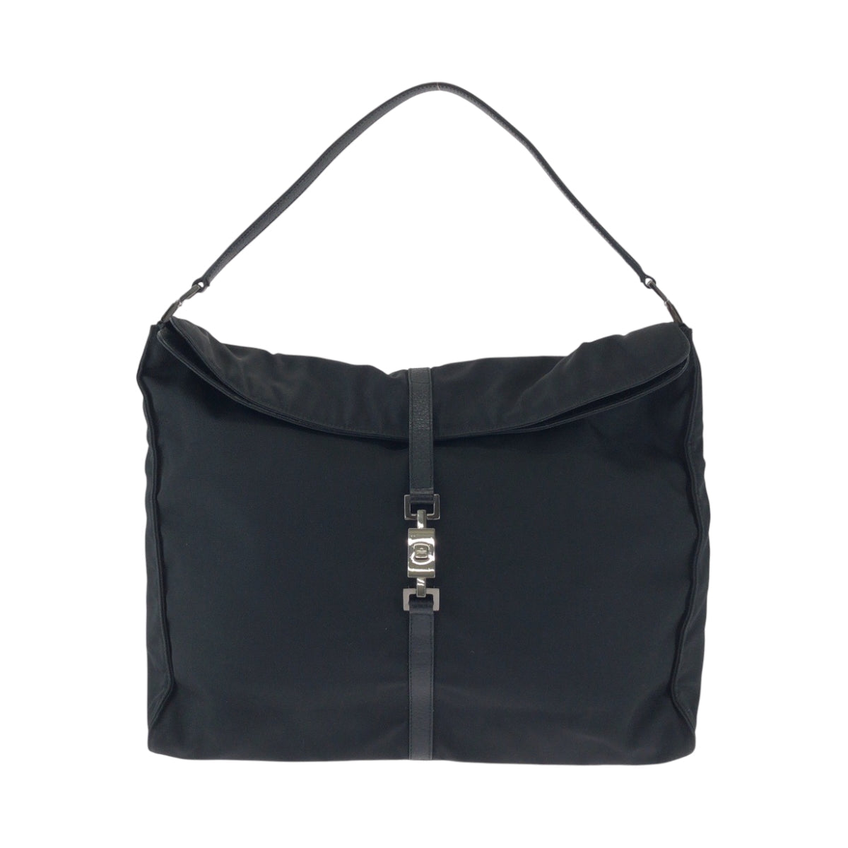 GUCCI Shoulder Bag 001 3348 GG canvas black Jackie