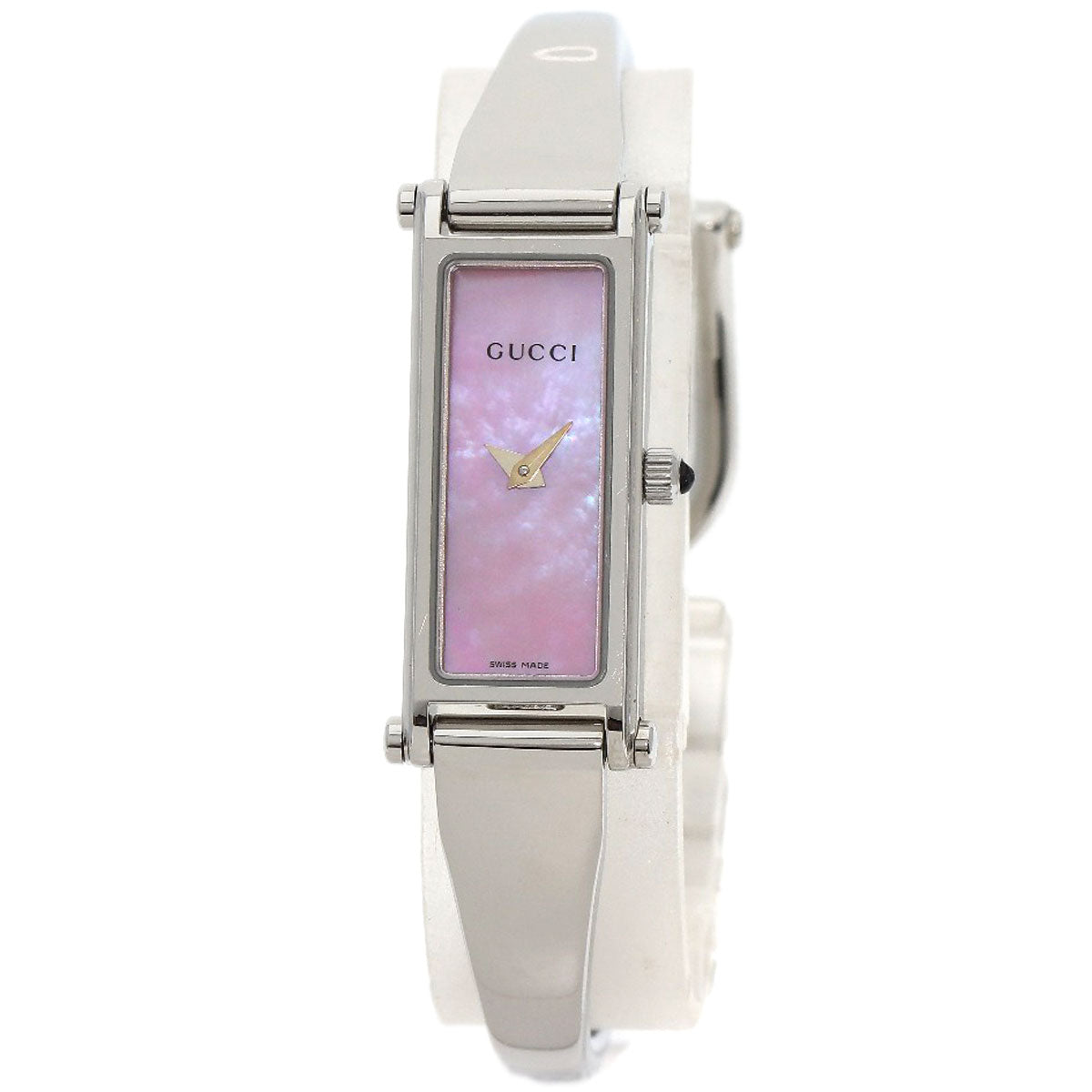 GUCCI Watches Quartz Stainless Steel , Stainless Steel Silver 1500L Pink shell dial Women Used