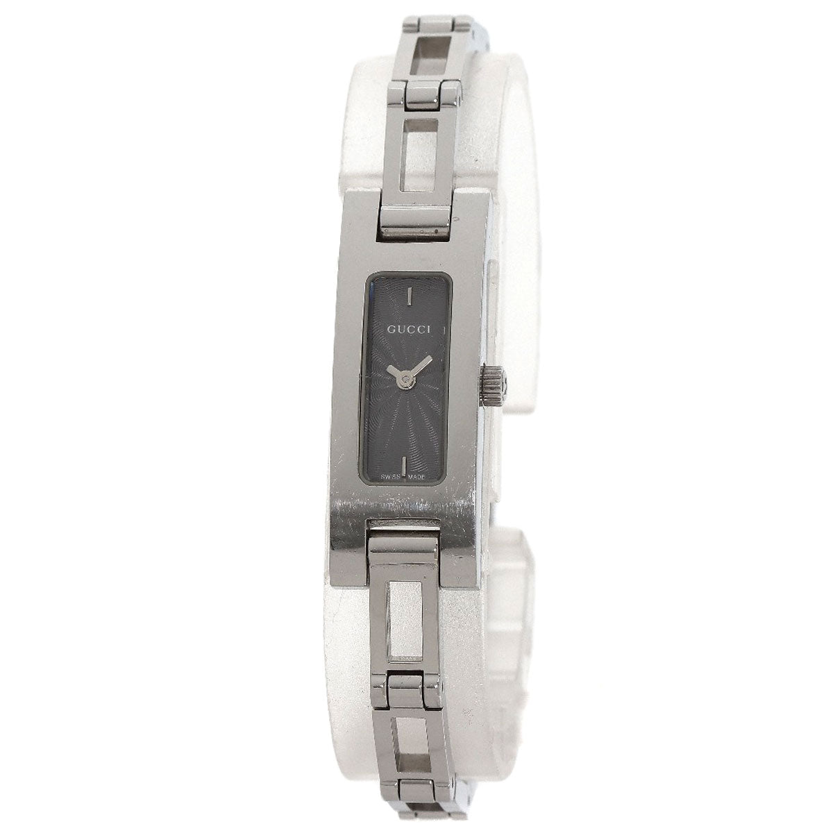 GUCCI Watches Quartz 3900L Stainless Steel , Stainless Steel Silver Square face gray dial Women Used