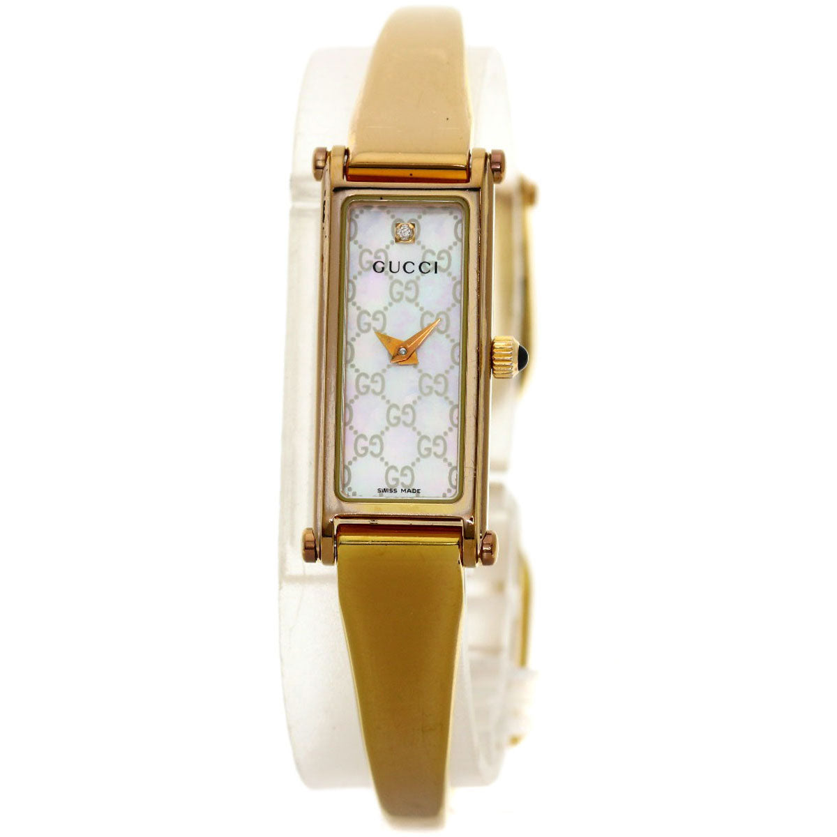 GUCCI Watches Quartz 1500L PGP , PGP gold Square face White shell dial Women Used