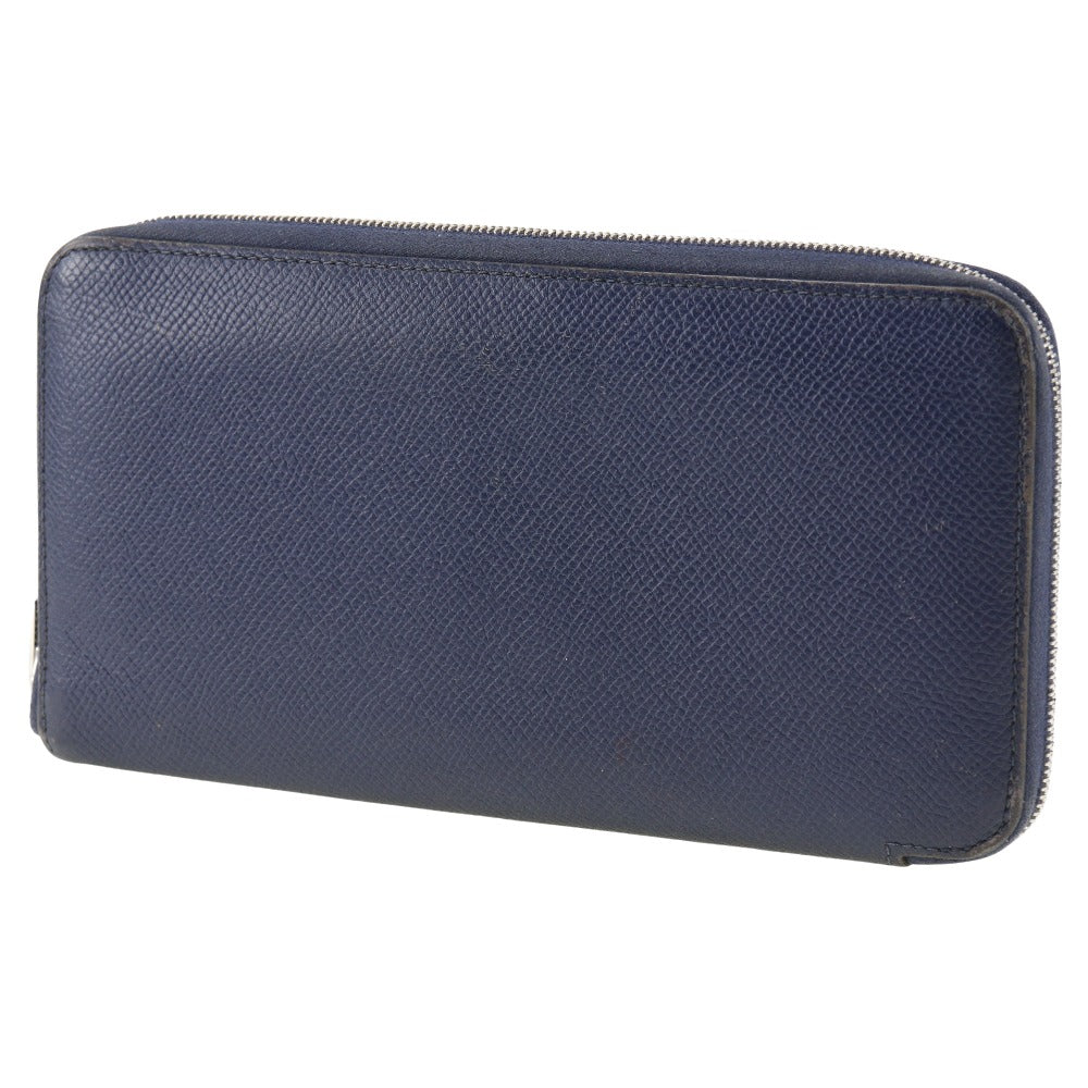 HERMES Long Wallet Purse Epsom Blue Azap silk in Women Used