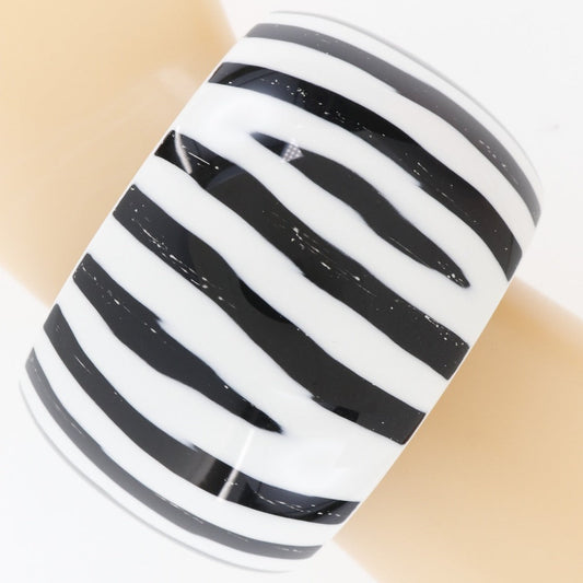 HERMES Bangle Lacquerwood Black / white Women S Used
