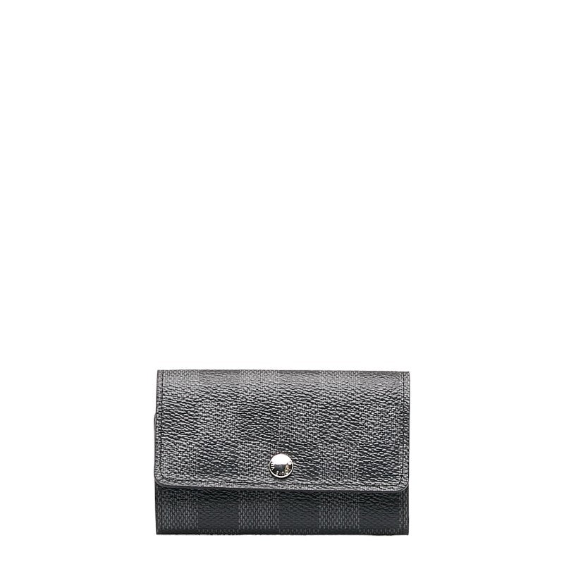 Louis Vuitton Graphite Multicle 6 Keycase N62662 Black PVC Leather Louis Vuitton