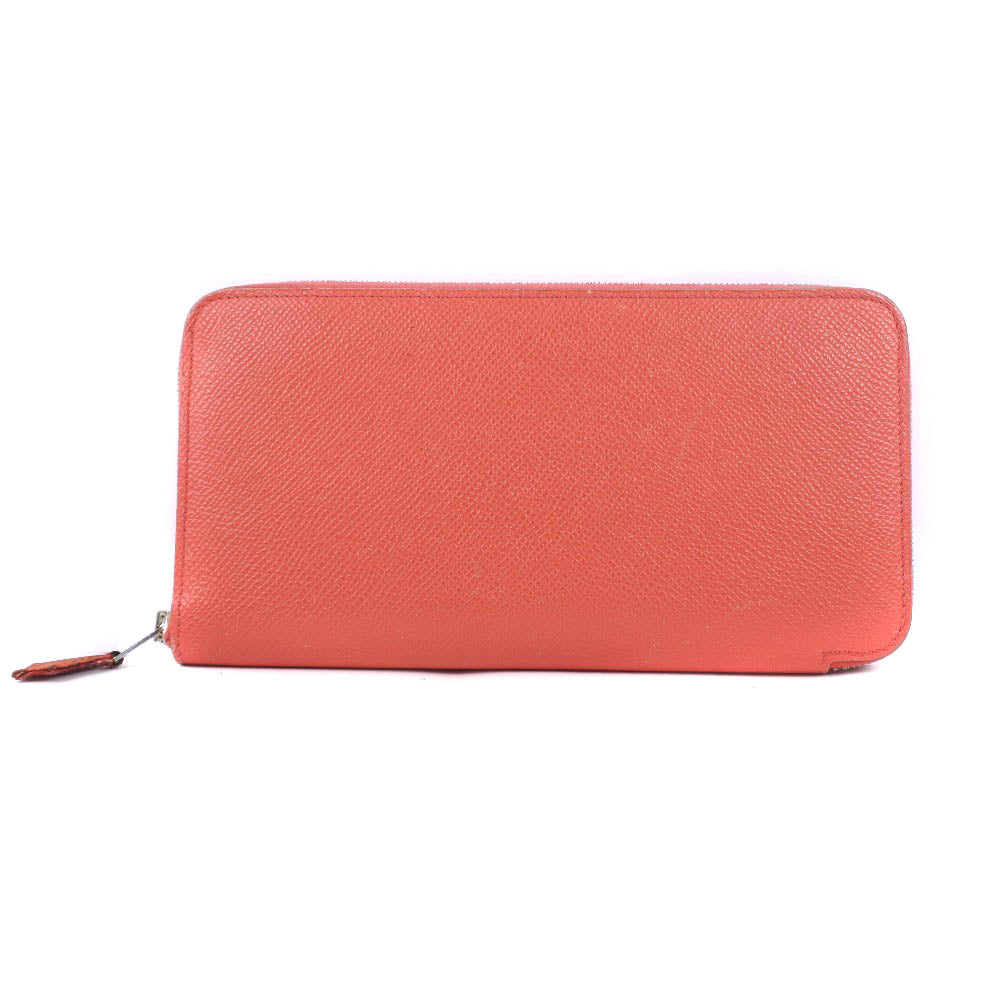 HERMES Long Wallet Purse Epsom pink Azap Silk in Long Women Used