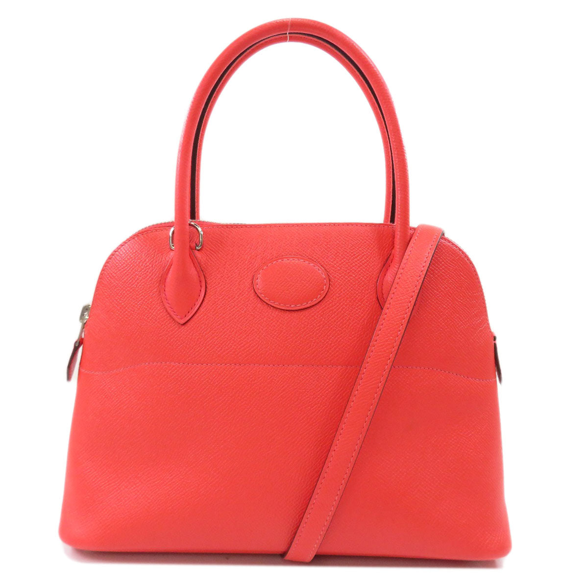 HERMES Handbag Epsom Red Bolide 27 SilverMetal