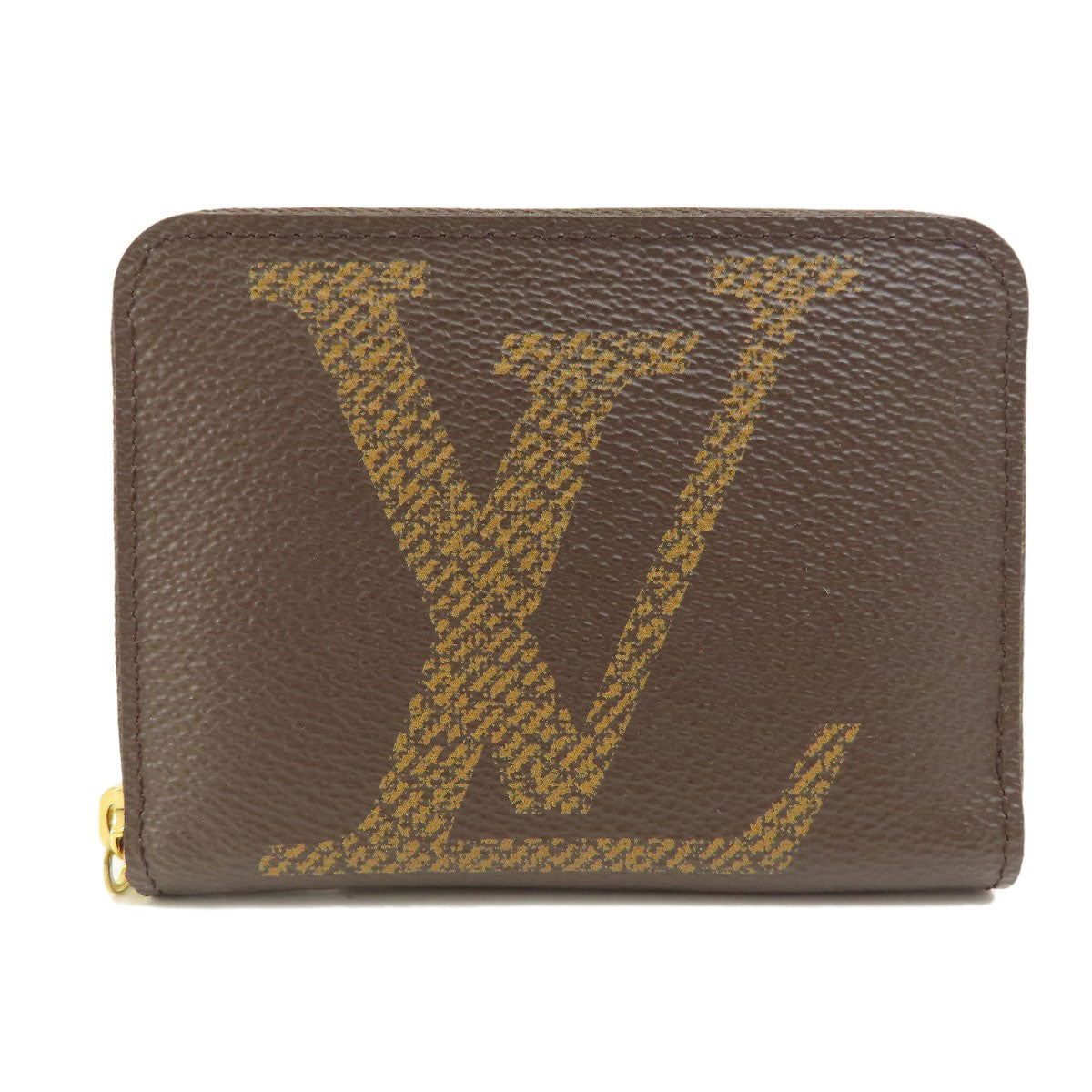 LOUIS VUITTON Coin case M69354 Giant monogram canvas Brown Zippy coin purse Women Used