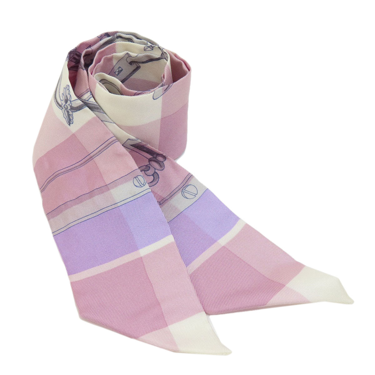 HERMES scarf silk purple Twilly Women Used