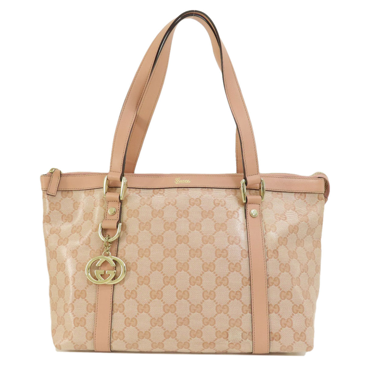 GUCCI Handbag 141470 Coated canvas pink GG crystal
