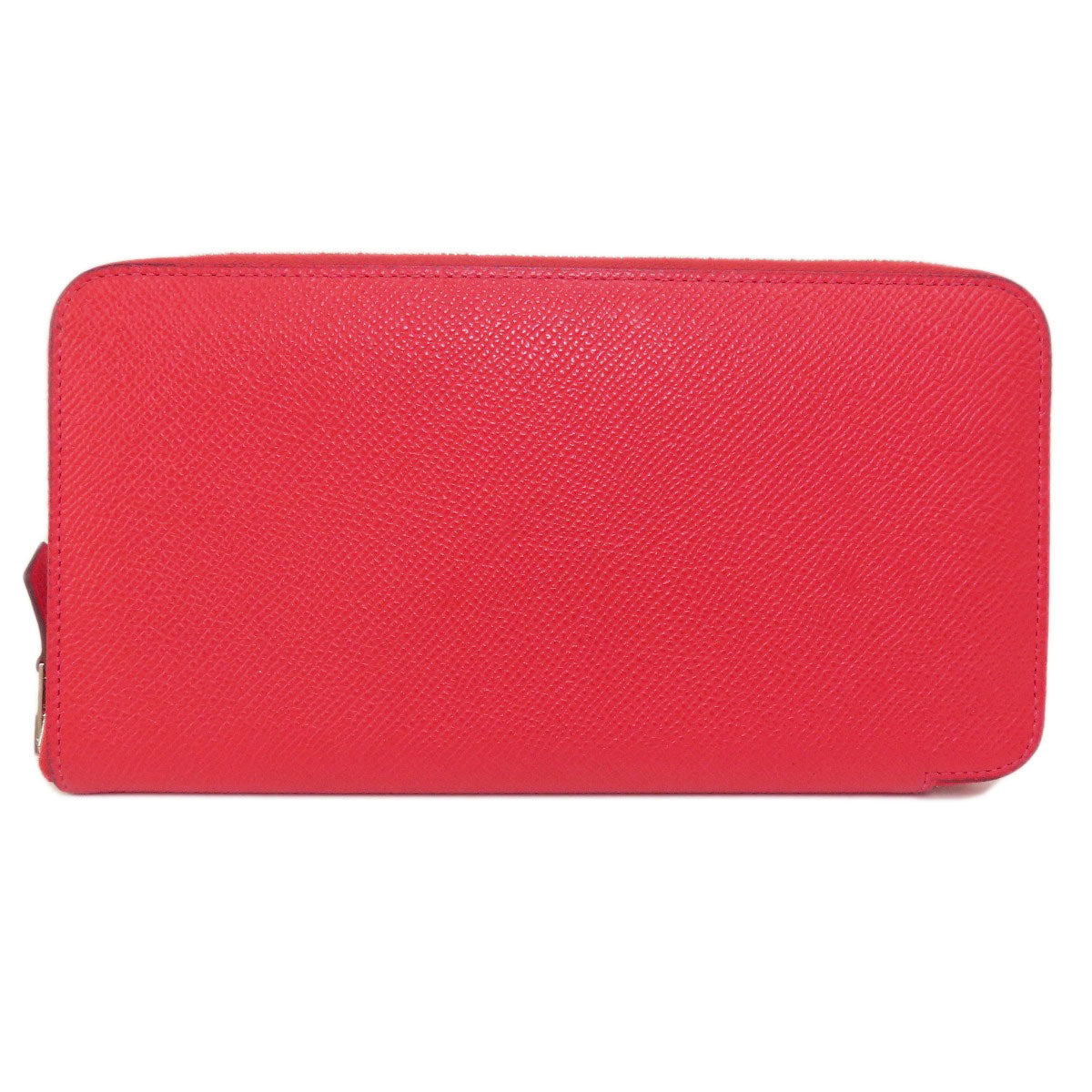 HERMES Long Wallet Purse Epsom Red Azap Long Red SilverMetal