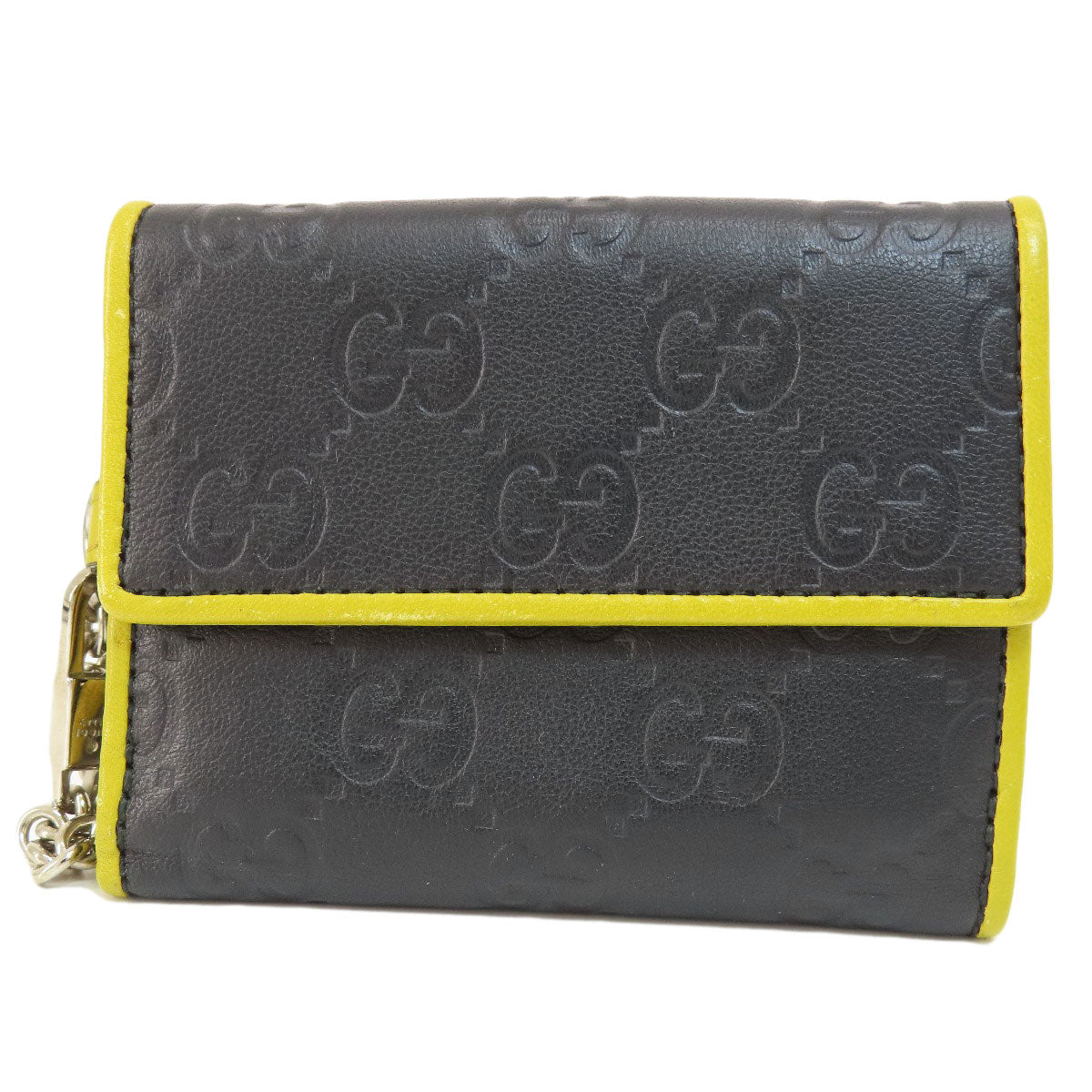 GUCCI Bifold Wallet 256442 leather black GG Shima