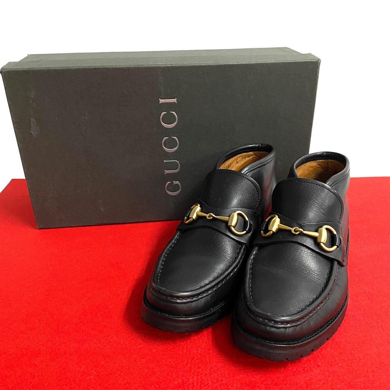GUCCI boots leather black