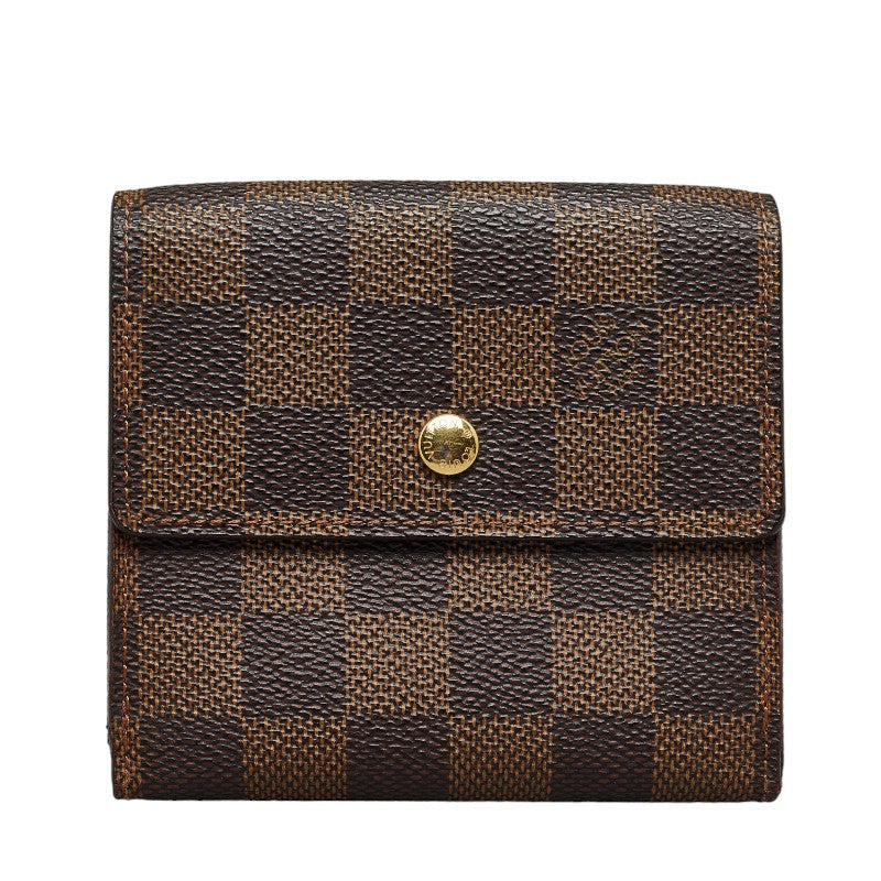 Louis Vuitton Damiere Portfolio Series Three Folded Wallet N61654 Brown PVC Leather Louis Vuitton
