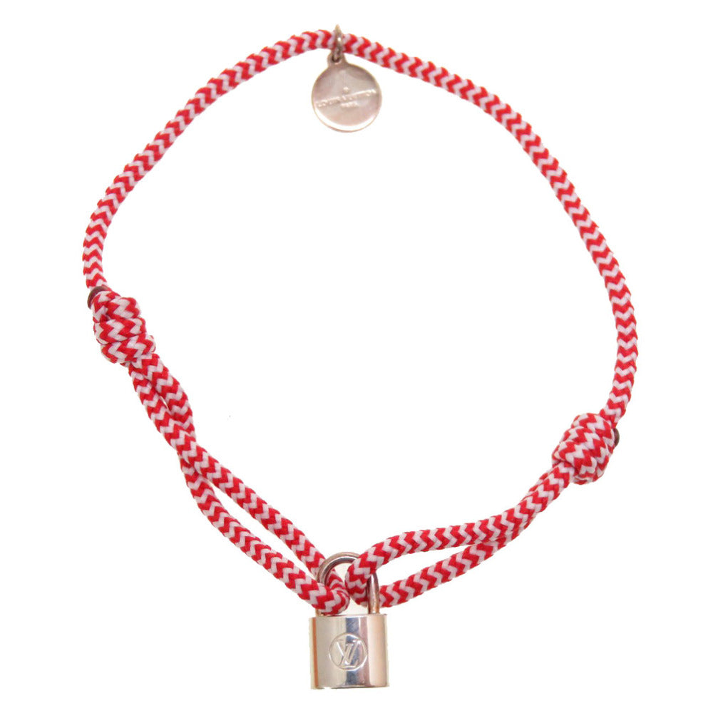 LOUIS VUITTON bracelet Q95705 Silver925, Cotton Red Cadena Brasserie Silver Lockit Sophie Turner