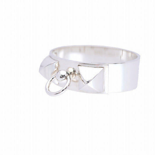 HERMES Bangle Silver925 Silver Collied Cyan MM Bangle SH