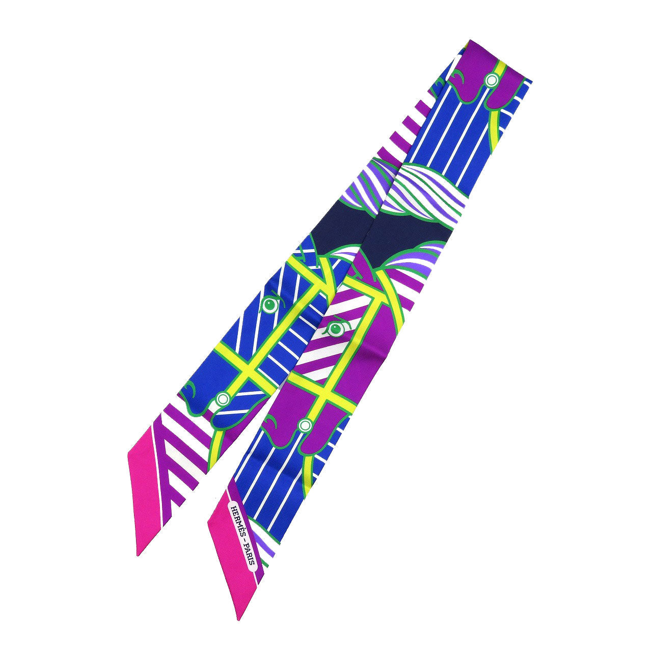 HERMES scarf silk Fuchsia Twilly