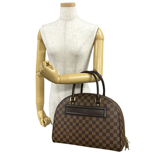 LOUIS VUITTON Handbag leather Brown Damier Norita